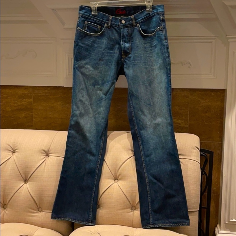 N:  Blue Cult Mens blue denim jeans straight fit Size 34 Medium Wash